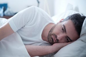 depressed man with sleep apnea